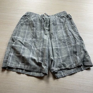 Vintage 90s Plaid Grunge Shorts Beige Geoffrey Beene M Men’s - Picture 1 of 9