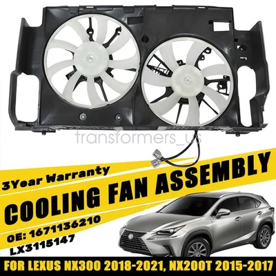 Conjunto de ventilador de refrigeración 1 pieza para Lexus NX300 2018-2021, NX200t 2015-2017 2,0 L Foto 1 de 4