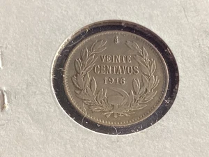 1916 Chile 20 Centavo nice details # 115 - Picture 1 of 2