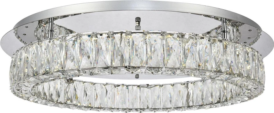 Monroe Collection Chrome Crystal Ceiling Light - Image 1 of 1