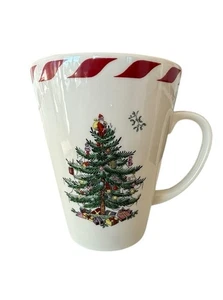 Taza de café con leche SPODE árbol de Navidad vacaciones - Imagen 1 de 12