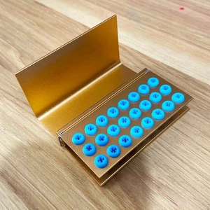 Dental 24 Holes FG HP RA Burs Disinfection Box Holder Autoclave Block Silicone - Picture 1 of 8