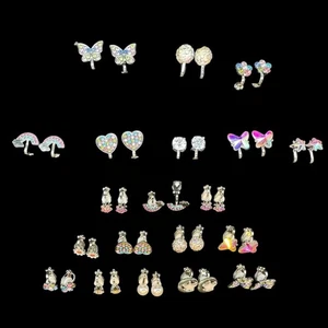 8/12Pairs Clip On Earrings|Set for Women&Girls|No Piercing|Butterfly,Heart &More - Picture 1 of 47
