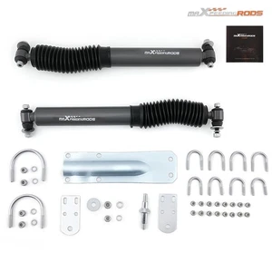 Dual Steering Damper Set for Dodge Ramcharger 1974-1993 4WD Steel Black - Bild 1 von 20