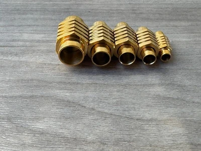 Stainless Steel Gold Magnetic Clasps Leather Cord End Bracelet Jewelry MC-100a - Image 1 of 3