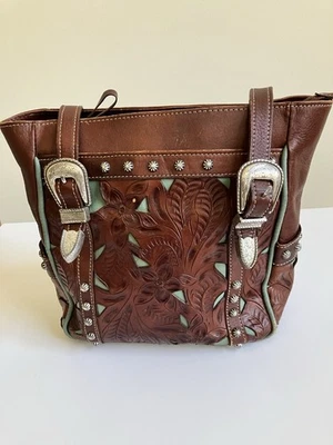 Bolso de Mano American West Desert Flor Cremallera Bronceado Foto 1 de 4