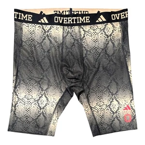Adidas Overtime Men’s 2XL TechFIT Compression Shorts Training Tights Snake Print - Picture 1 of 13