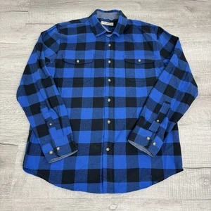 Tallwoods blau kariert Langarm Knopfleiste Flanell leicht Herren Medium - Bild 1 von 7
