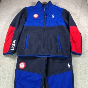 Polo Ralph Lauren uomo olimpica ibrida tuta pile set XL giacca 2XL pantaloni - Foto 1 di 23