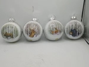Confezione da 4 lampadine natalizie dipinte con fauna selvatica 4" - Foto 1 di 13