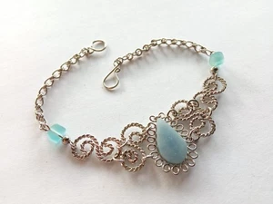 📌Handarbeit 15 Steine Armbänder Alpaka Silber Schmuck Unikat Handwerk Design Peru📌 - Bild 1 von 5