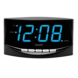 Easy to See Alarm Clock with Jumbo 2” Numbers - Bright Blue LED Display - Easy - Picture 1 of 7
