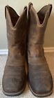 Cabela’s Mens Pinedale Brown Leather Western Square Toe Work Boots Size 12 D
