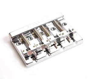 Genuine Kluson HiMass Fender Drop in P/J-Bass Upgrade Bridge - Chrome KHMBBS4 C - Picture 1 of 4