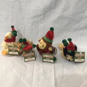 Hartin Int. Mini Bean Bag Friends Key Chains Holiday Ornament Christmas Animals - Picture 1 of 16