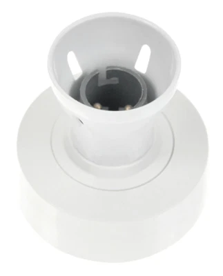 CLICK SCOLMORE Click PRC016 Polar White T2 BC Loop-In Batten Lampholder with H.O. Skirt