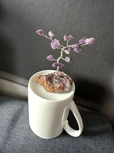 Edelsteinbäumchen Amethyst Silber alt - Bild 1 von 6