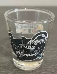 2007 World Series Shot Glass COLORADO ROCKIES NL Champions - Picture 1 of 2