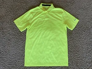 NIKE GOLF MENS MEN'S TOUR PERFORMANCE DRI FIT SHIRT NEON YELLOW SMALL S NICE! - Picture 1 of 2
