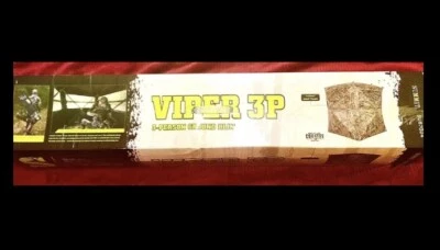 VIPER 3P 3-person ground blind SU87024 72”With Mesh Panel Windows Camouflage,NEW - Image 1 of 4