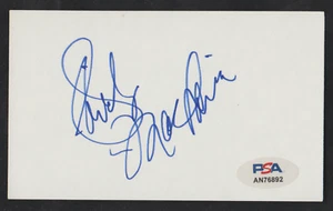 SHIRLEY MacLAINE Signed 3 x 5 Index Card Autograph PSA/DNA Certified Authentic - Picture 1 of 1