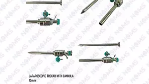 Trocar romo SS de 10 mm con cánula instrumentos quirúrgicos laparoscópicos aprobados por la CE - Imagen 1 de 13