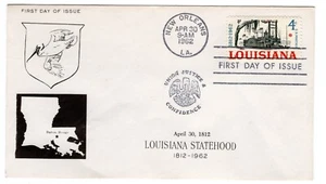 #1197 Louisiana Statehood 1962 FDC - Mathers "Forgery" Mellone #37 - Picture 1 of 2