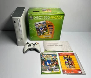 Microsoft Xbox 360 Arcade Console SEGA Superstars Tennis Bundle COMPLETE in BOX - Picture 1 of 8