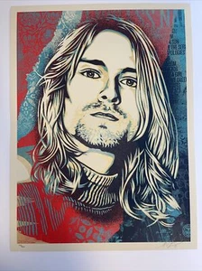 Shepard Fairey OBEY Kurt Cobain -Endless Nameless Signed Art Print Poster 2021 - Picture 1 of 5