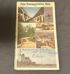 1974 Ohio State-issued Vintage Road Map - Picture 1 of 3