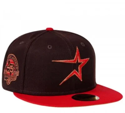 Houston Astros New Era 59FIFTY 45th Anniversary Chocolate Fitted Cap Size 7 1/8 - Image 1 of 4