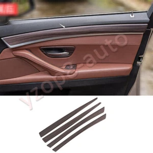 Fit For BMW 5 Series 2011-2017 Peach Wood Grain Inner Door Panel Strip Trim 4PCS - Picture 1 of 9