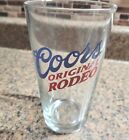 BEER PINT GLASS  Coors Light Original Rodeo Banquet Silver Bullet Rocky Mountain