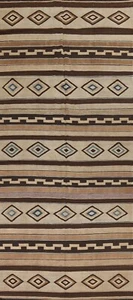Geometric Tribal Reversible Kilim Afghan Area Rug Natural Dye Hand-woven 5'x13' - Bild 1 von 12