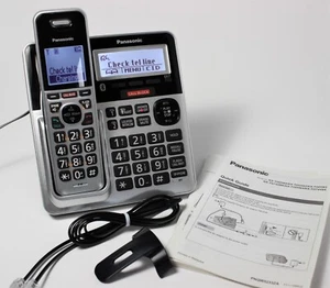 Panasonic KX-TG994SK Basiseinheit und Mobilteil mit Handbuch, Gürtelclip und Telefonkabel - Bild 1 von 4