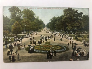 Postal antigua de Central Avenue Belle Isle Detroit Michigan publicada en 1908 - Imagen 1 de 8
