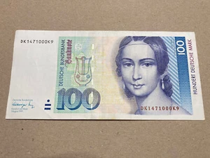 100 DM Geldschein, guter Zustand, von 1991, Deutsche Mark Banknote - Bild 1 von 6