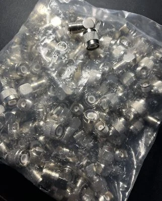 TNC Male to TNC Female RIGHT Angle Adapter; (BULK-100) - Image 1 of 3