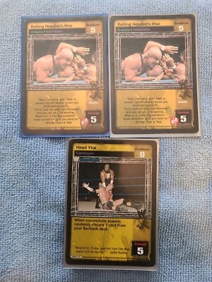 3 WWE Raw Deal Rare Submission Maneuver Set Sale. Rolling Vise & Head Vise - Image 1 of 4