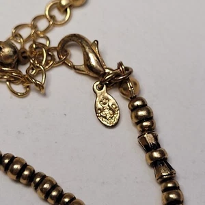 Premiere Design Vintage,unusual Metal Beads Necklace, 18"gold Tone - Picture 1 of 5