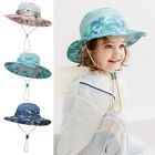 Outdoor Anti-UV Wide Brim Baby Sun Hat Bucket Hat Beach Cap Fisherman Cap