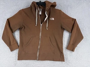 The North Face Sweater Women Large Brown Full Zip Hoodie Jersey Fabric Poly READ - Picture 1 of 16
