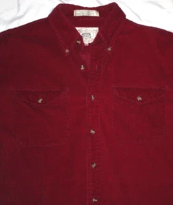 John Ashford Sport Men Wine Red Corduroy Button-Down Long Sleeve Shirt XL - Picture 1 of 3