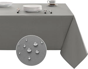 Table Cloth Rectangle Waterproof Spill-Proof Wrinkle-Free Tablecloth Washable - Picture 1 of 12