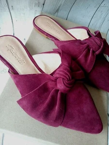 MADEWELL Mule Suede burgundy Size 7 wedding evening races - Picture 1 of 10