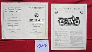 N°13817 / SOYER 350 cc JAP " fléche d'or " / prospectus 1924-25 - Afbeelding 1 van 1