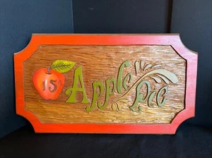 Vintage Apple Pie Sign-Rustic Wooden Farmhouse Handmade Hand Painted - Picture 1 of 11