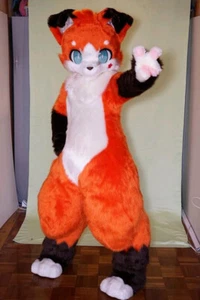 Fursuit Long Fur Husky Dog Fox Mascot Costume Carnival Halloween Suit Cosplay21# - Picture 1 of 3