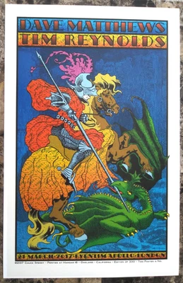 DAVE MATHEWS BAND, TIM REYNOLDS *21/03/17*EVENTIM APOLLO*LONDON*POSTER .11"X 17" - Image 1 of 3