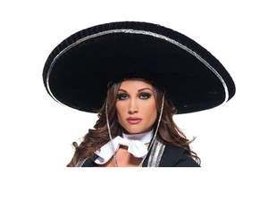 Mariachi Adult Costume Hat, Black - Picture 1 of 1